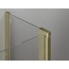 Mexen Mist L cabine de douche pentagonale asymétrique pivotante 100x80 cm, transparent, or brossé - 8A8L-100-080-55-00