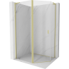Mexen Mist L cabine de douche pentagonale asymétrique pivotante 100x80 cm, transparent, or brossé - 8A8L-100-080-55-00