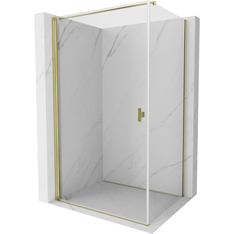 Mexen Mist-B Duschkabine Drehbar 100 x 70 cm, transparent, gold - 8A2T-100-070-50-00