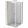 Mexen Mist-B shower enclosure hinged 75 x 75 cm, transparent, gold - 8A2T-075-075-50-00