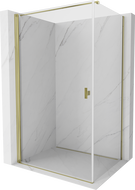 Mexen Mist-B Duschkabine schwenkbar 100 x 80 cm, transparent, gold - 8A2T-100-080-50-00