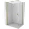 Mexen Mist-B Duschkabine schwenkbar 100 x 85 cm, transparent, gold - 8A2T-100-085-50-00