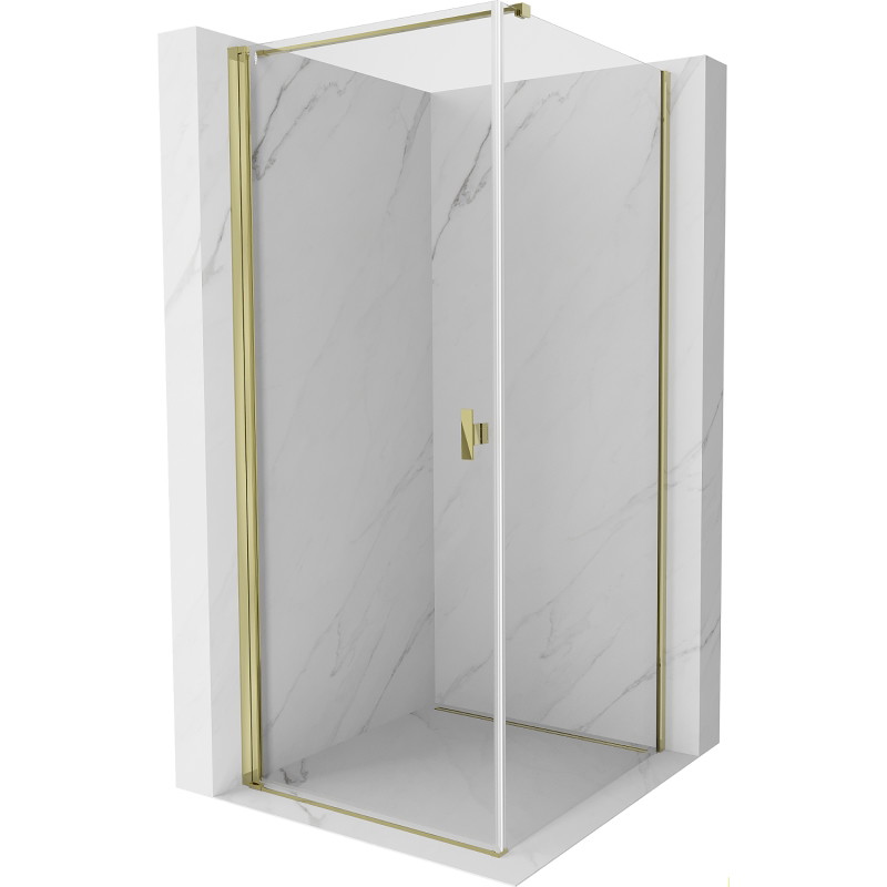 Mexen Mist-B hinged dušikabiin 90 x 90 cm, läbipaistev, kuldne - 8A2T-090-090-50-00