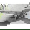 Mexen Silo vrijstaande hoekbadkuip links geribbeld 150 x 75 cm, wit, chroom overloop - 52891507500L-01
