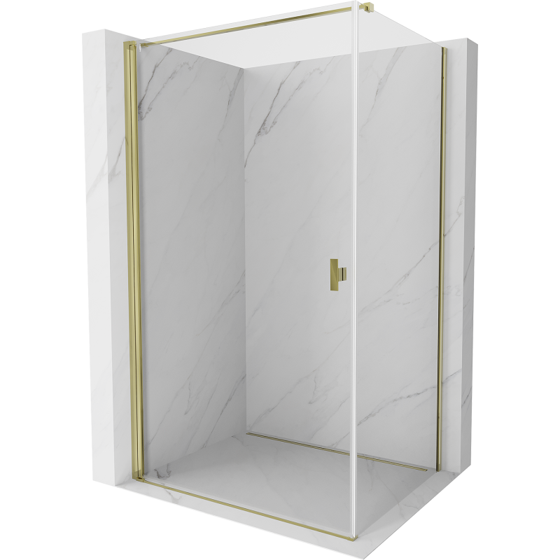 Mexen Mist-B Duschkabine schwenkbar 70 x 120 cm, transparent, gold - 8A2T-070-120-50-00