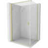 Mexen Mist-B Duschkabine schwenkbar 80 x 70 cm, transparent, gold gebürstet - 8A2T-080-070-55-00