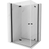 Mexen Mist-F Duo Foldable Shower Enclosure Left 85 x 70 cm, Transparent, Black - 8A6-085L-070P-70-00