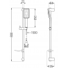 Mexen DF54 Duschset verschiebbar, schwarz - 785544582-71