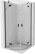 Mexen Mist semicircular tilting shower enclosure 80 x 80 cm, transparent, black - 8A33-080-080-70-00