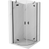 Mexen Mist Duschkabine halbrund schwenkbar 90 x 90 cm, transparent, schwarz - 8A33-090-090-70-00