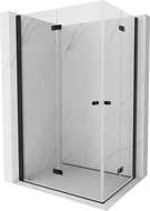 Mexen Mist-F Duo opvouwbare douchecabine 100 x 80 cm, transparant, zwart - 8A6-100L-080P-70-00