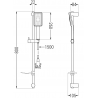 Mexen DF54 Duschset verschiebbar, schwarz/chrom - 785544582-17