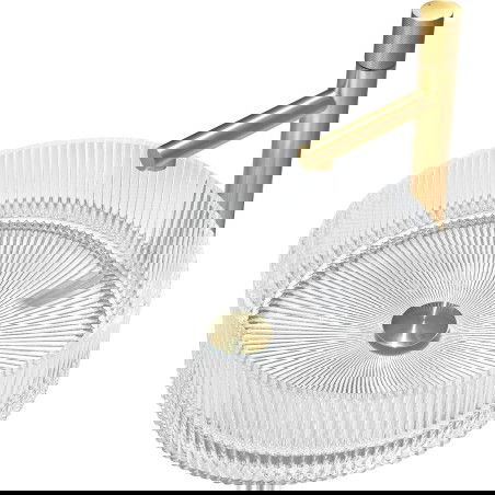 Mexen Eiva steklena nadpultna umivalnik 39 x 39 cm, prozorna - 24163900