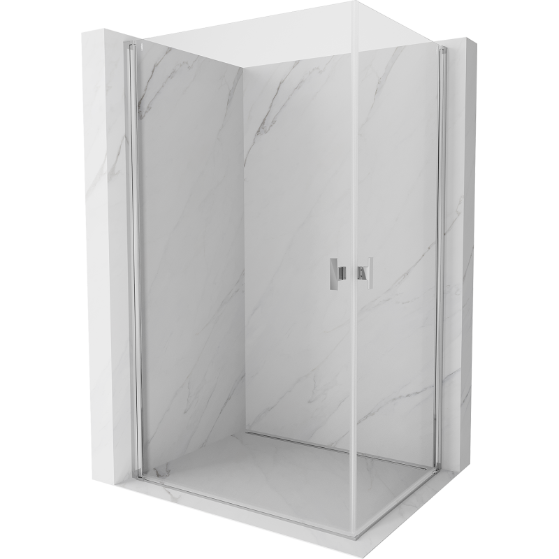 Mexen Mist-B Duo hinged shower cabin 80 x 70 cm, transparent, chrome - 8A2-080-070-01-00