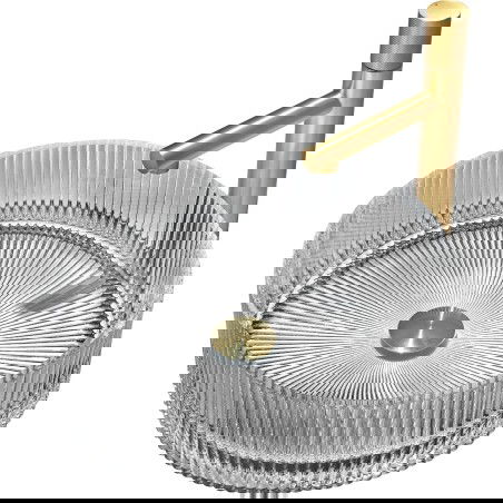 Mexen Eiva glazen opbouw waskom 39 x 39 cm, grijs - 24163966