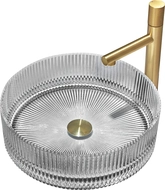 Mexen Eiva lavabo en verre à poser 39 x 39 cm, gris - 24163966