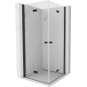 Mexen Mist-F Duo cabine de douche pliante 90 x 90 cm, transparente, noire - 8A6-090L-090P-70-00