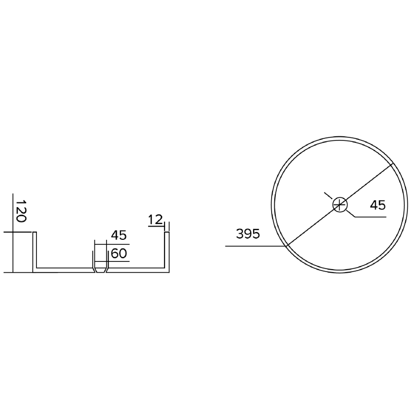 Mexen Eiva lasinen päällimmäinen pesuallas 39 x 39 cm, musta - 24163970