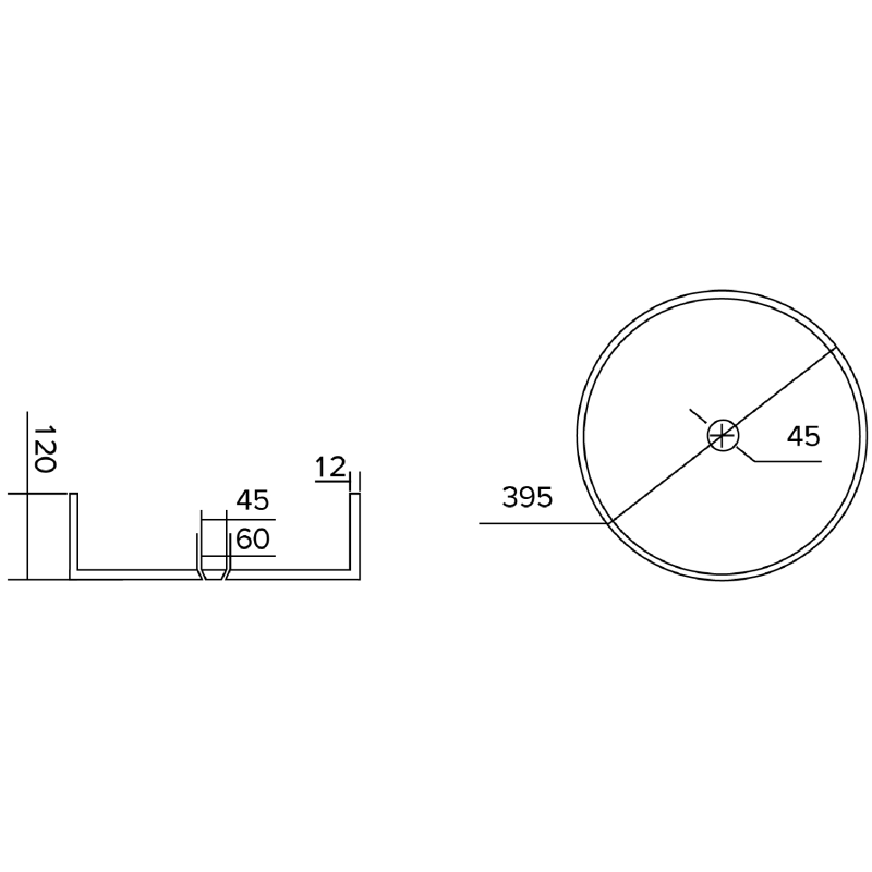 Mexen Eiva stikla uz virsmas novietojams izlietnes 39 x 39 cm, melns - 24163970