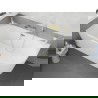 Mexen Silo baignoire autoportante d'angle gauche rainurée 170 x 80 cm, blanche, trop-plein doré - 52891708000L-50