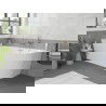 Mexen Silo vrijstaande hoekbadkuip links geribbeld 170 x 80 cm, wit, goud geborstelde overloop - 52891708000L-55