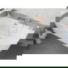 Mexen Silo freistehende Eckbadewanne links geriffelt 170 x 80 cm, weiß, Überlauf rosegold - 52891708000L-60