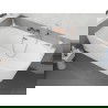 Mexen Silo freistehende Eckbadewanne links geriffelt 170 x 80 cm, weiß, Überlauf gebürstetes Kupfer - 52891708000L-65