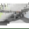 Mexen Silo freistehende Eckbadewanne links geriffelt 170 x 80 cm, weiß, Überlauf gebürstetes Kupfer - 52891708000L-65