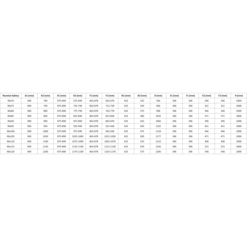 Mexen Mist-F Duo kabina prysznicowa składana prawa 90 x 95 cm, transparent, czarna -  8A6-090L-095P-70-00