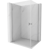 Mexen Mist-B Duo draaideur douchecabine 90 x 75 cm, transparant, chroom - 8A2-090-075-01-00