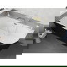 Mexen Silo vrijstaand hoekbad links geribbeld 170 x 80 cm, wit/zwart, overloop goud - 52891708075L-50