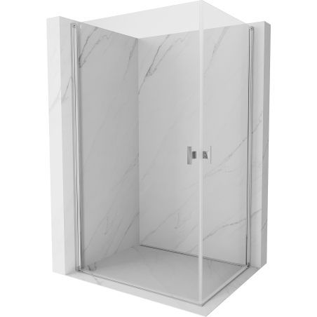 Mexen Mist-B Duo cabine de douche pivotante 95 x 85 cm, transparente, chrome - 8A2-095-085-01-00