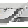 Mexen Silo vrijstaand hoekbad links geribbeld 170 x 80 cm, wit/zwart, zwarte overloop - 52891708075L-70