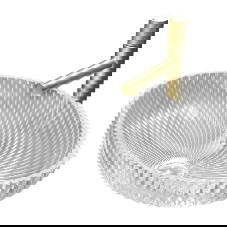 Mexen Zira lavatório de vidro de bancada 53 x 35 cm, transparente - 24175300