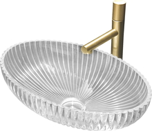 Mexen Zira γυάλινος επιτραπέζιος νιπτήρας 53 x 35 εκ., διαφανής - 24175300