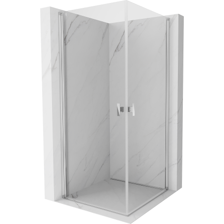 Mexen Mist-B Duo cabine de douche pivotante 100 x 90 cm, transparent, chrome - 8A2-100-090-01-00