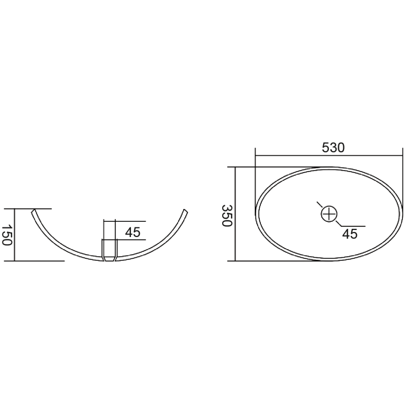 Mexen Zira glass countertop basin 53 x 35 cm, black - 24175370