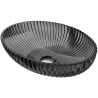 Mexen Zira lavabo en verre sur plan 53 x 35 cm, noir - 24175370