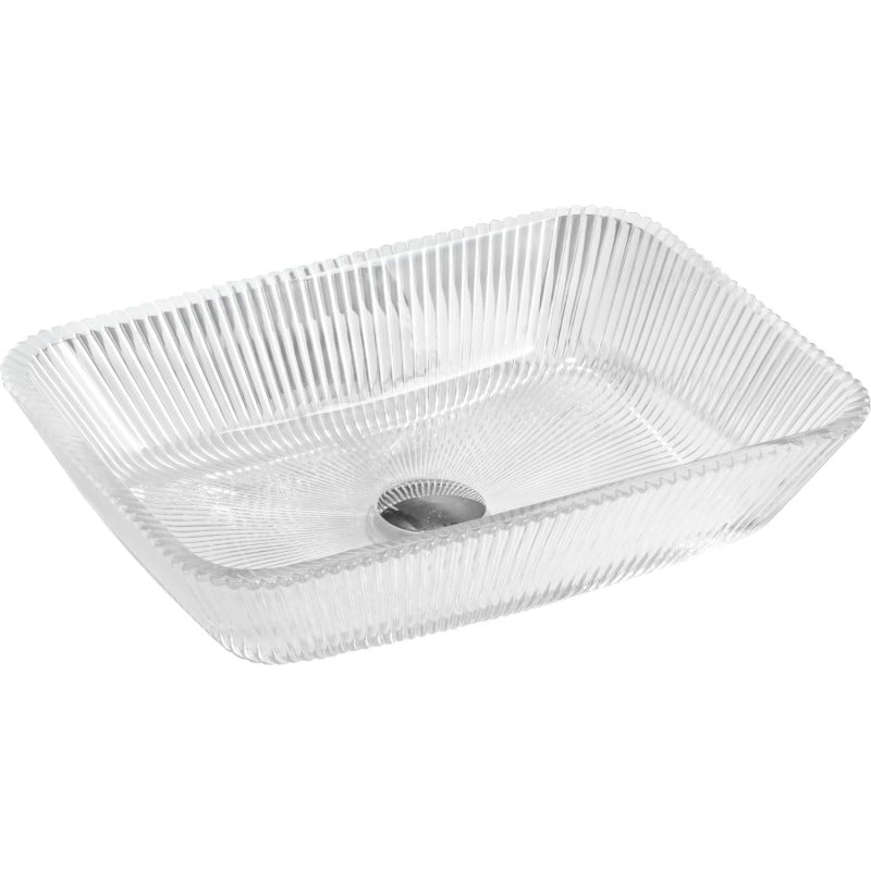 Mexen Tiva Glaswaschbecken Aufsatzwaschbecken 46 x 33 cm, transparent - 24184600
