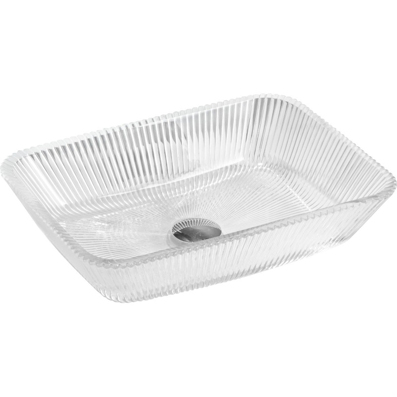 Mexen Tiva szklana umywalka nablatowa 46 x 33 cm, transparent - 24184600
