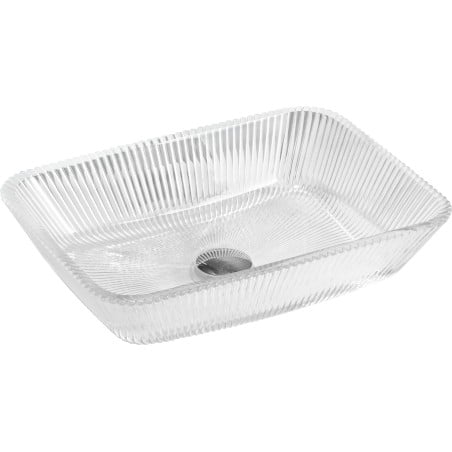 Mexen Tiva vasque à poser en verre 46 x 33 cm, transparent - 24184600