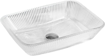 Mexen Tiva szklana umywalka nablatowa 46 x 33 cm, transparent - 24184600