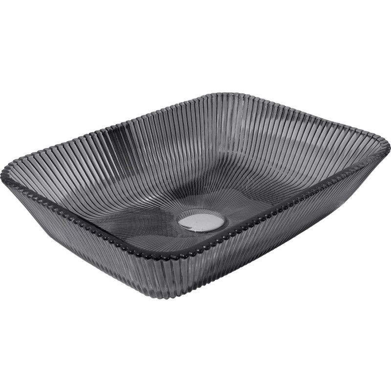 Mexen Tiva Glas Aufsatzwaschbecken 46 x 33 cm, schwarz - 24184670