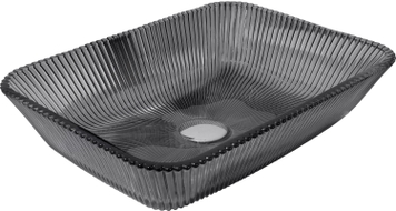 Mexen Tiva klaasist tööpinna pealne valamu 46 x 33 cm, must - 24184670