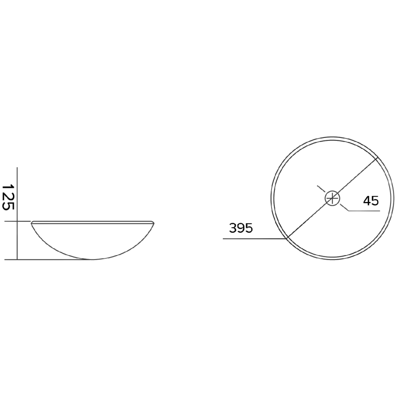 Mexen Zuri γυάλινος νιπτήρας πάγκου 39 x 39 cm, διαφανής - 24193900