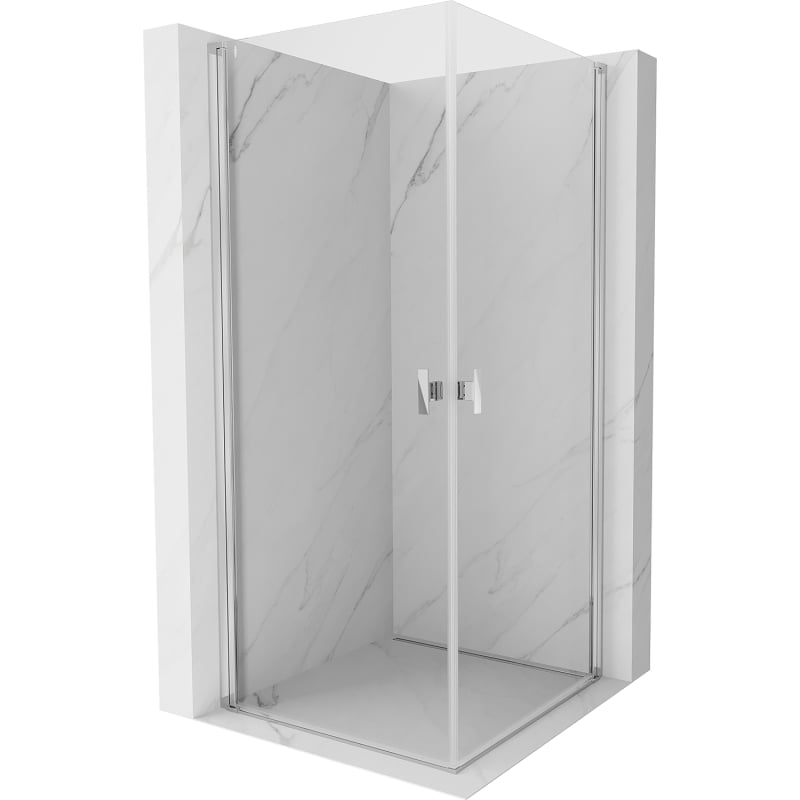 Mexen Mist-B Duo hinged dušinurk 100 x 100 cm, läbipaistev, kroom - 8A2-100-100-01-00