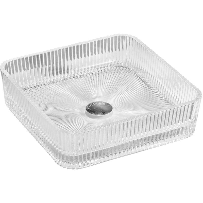 Mexen Nira γυάλινος επιτραπέζιος νιπτήρας 39 x 39 cm, διάφανος - 24203900