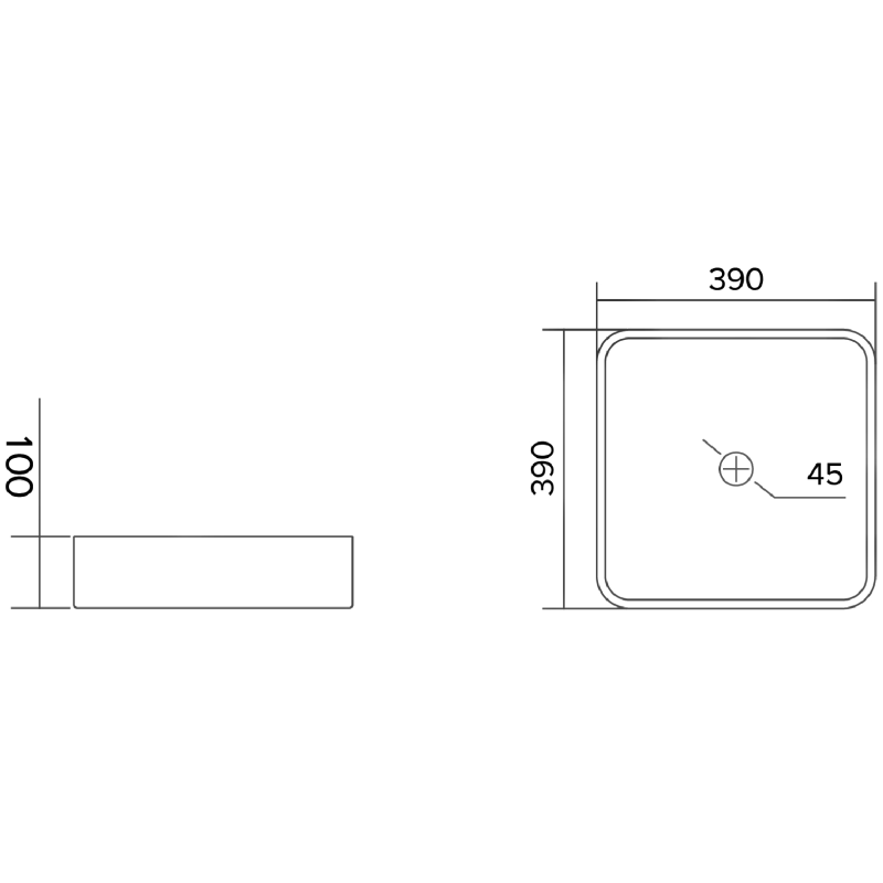 Mexen Nira glass countertop basin 39 x 39 cm, black - 24203970