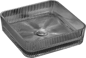 Mexen Nira lavabo de vidrio sobre encimera 39 x 39 cm, negro - 24203970