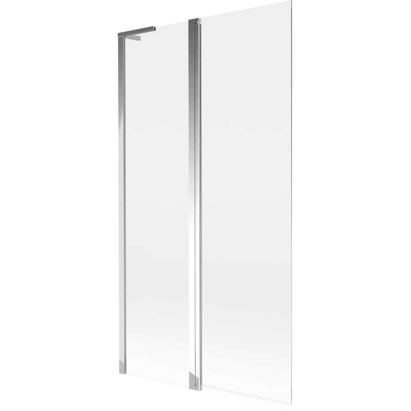 Mexen Mist L paravento da vasca a 2 ante 100 x 150 cm, trasparente, cromo - 8A9L-100-011-01-00